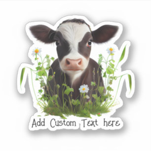 Niedliche Kuhfarm Stall Personalisierte Custom Cut Aufkleber
