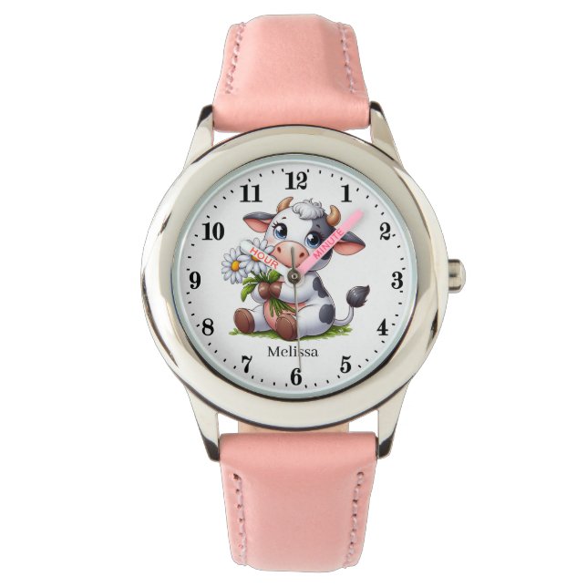 Niedliche Kuhliebhaber Armbanduhr (Vorderseite)