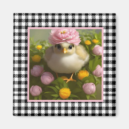 Niedliche Küken und Blume Ostern Magnet
