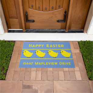 Niedliche Küken und Ihre Adresse zu Ostern Fußmatte