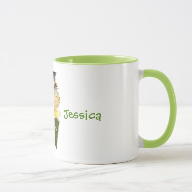 Niedliche kundenspezifische Abschluss-Cartoon Tasse (Rechts)