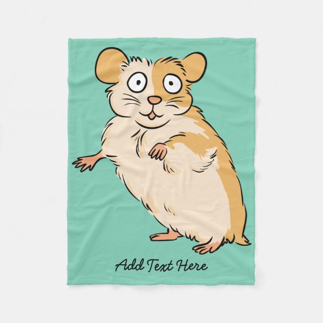 Niedliche kundenspezifische Hamster-Grafik Fleecedecke (Vorderseite)