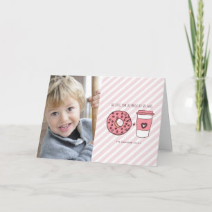 Niedliche kundenspezifische Liebe Sie Donuts & Kaf Feiertagskarte