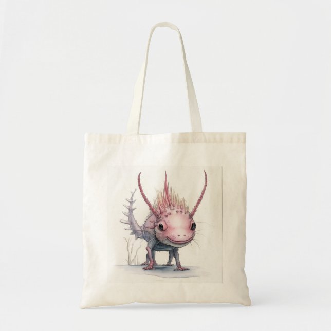 Niedliche Kunst Axolotl Tragetasche (Vorne)