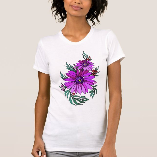 Niedliche Kunst-Deko-Blumen 10a T-Shirt (Vorderseite)