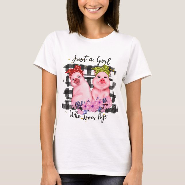 niedliche Kunst für Schweineliebhaber T-Shirt (Vorderseite)