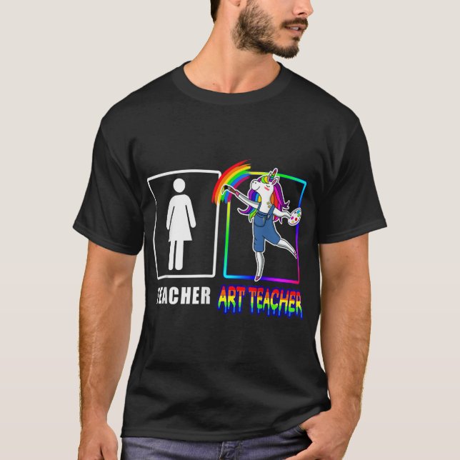 Niedliche Kunst Teacher Magisches Abendessen T-Shirt (Vorderseite)