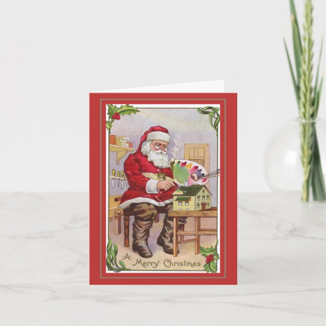 Niedliche Künstlerin Santa Clause Weihnachten (Vorderseite)