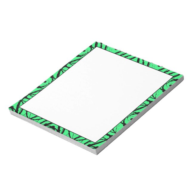 Niedliche Kunstlinien Notepad Notizblock (Rotiert)