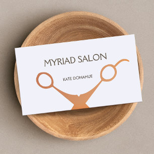 Niedliche Kupferschere Haar Stylist Salon Lavender Visitenkarte