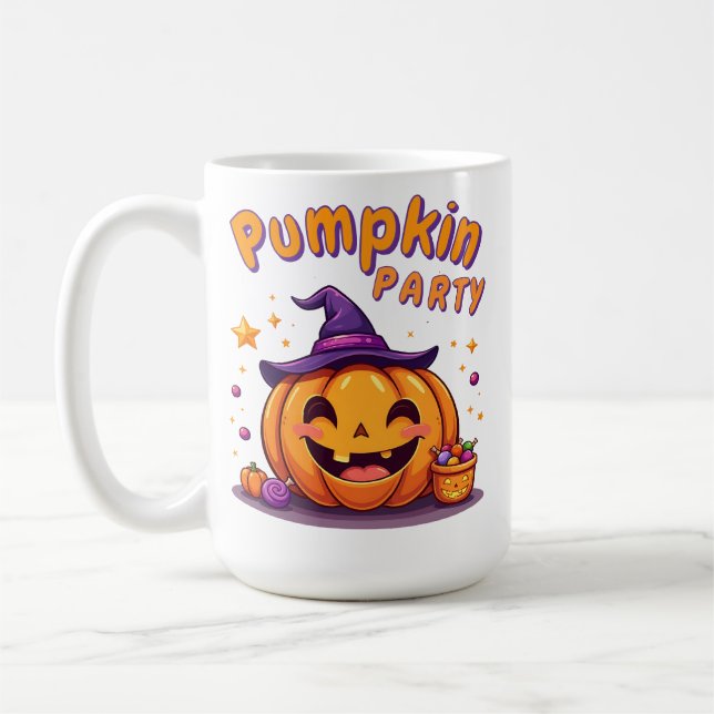 Niedliche Kürbis-Party-Tasse Kaffeetasse (Links)