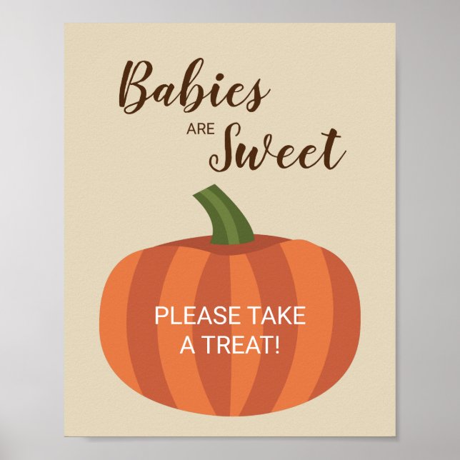 Niedliche Kürbisbabys sind Sweet-Fall-Baby-Dusche Poster (Vorne)