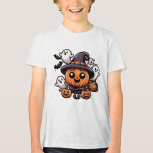 niedliche Kürbischarakter Tri-Blend Shirt