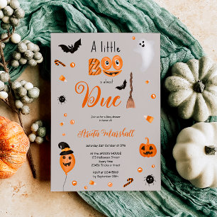 Niedliche Kürbisdusche Boo Halloween Kinderdusche  Einladung