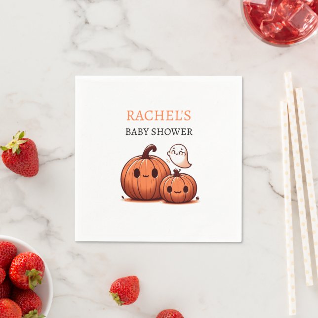 Niedliche Kürbisfallen Halloween-Kinderdusche Serviette (Beispiel)