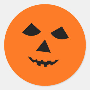 Niedliche Kürbisgefecht Kürbislaterne Halloween Runder Aufkleber