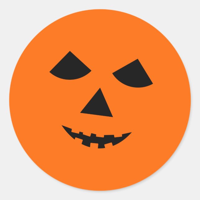 Niedliche Kürbisgefecht Kürbislaterne Halloween Runder Aufkleber (Vorderseite)
