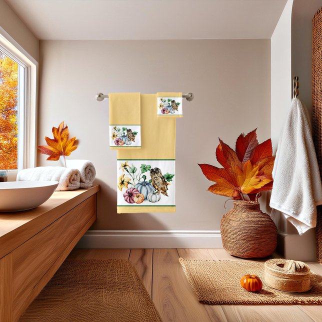 Niedliche Kürbisgewächse Badhandtuch Set (Von Creator hochgeladen)