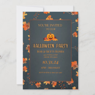 Niedliche KürbisHalloween-Einladung zweiseitig Einladung