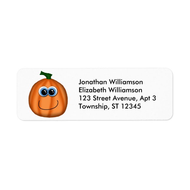 Niedliche Kürbiskreide Halloween-Rücksendeadressen (Vorne)