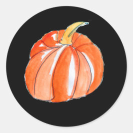 Niedliche Kürbiskröte Halloween Runder Aufkleber