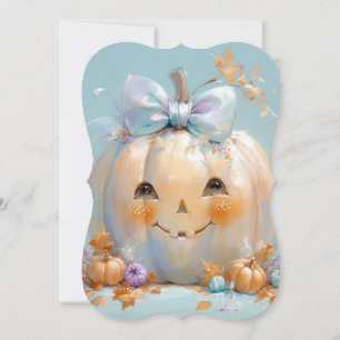 Niedliche Kürbiskugel Halloween-Kinderdusche Einladung