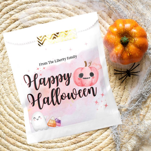 Niedliche Kürbiskürbis Wasserfarben tricksen oder  Geschenktütchen (Von Creator hochgeladen)