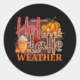 niedliche Kürbiswürzhändler Runder Aufkleber