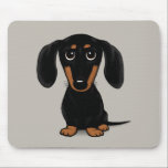 Niedliche Kurze Haarbolder-Dackel Mousepad<br><div class="desc">Cartoon Dackel Hund Mousepad. Macht ein Niedliches Geschenk für Dackel Liebhaber!</div>