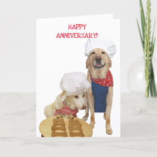 Niedliche Labrador Jubiläumskarte Karte