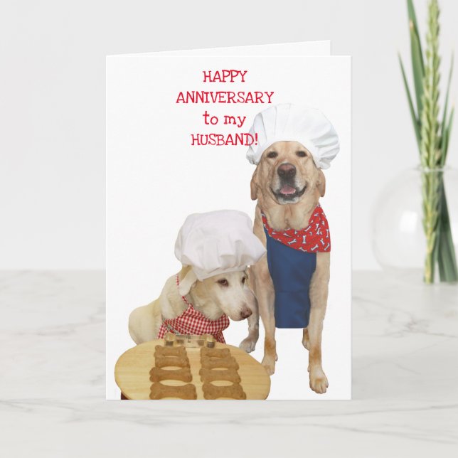 Niedliche Labrador Jubiläumskarte Karte (Vorderseite)
