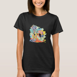 Niedliche Labrador Wasserfarbe für Hunde farbiges  T-Shirt