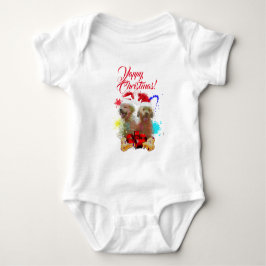 Niedliche Labrador-Welpen Jappy Weihnachten Baby Strampler