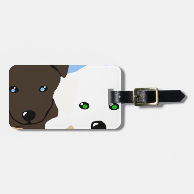 Niedliche Labrador Welpengeschenke Gepäckanhänger (Vorderseite horizontal)