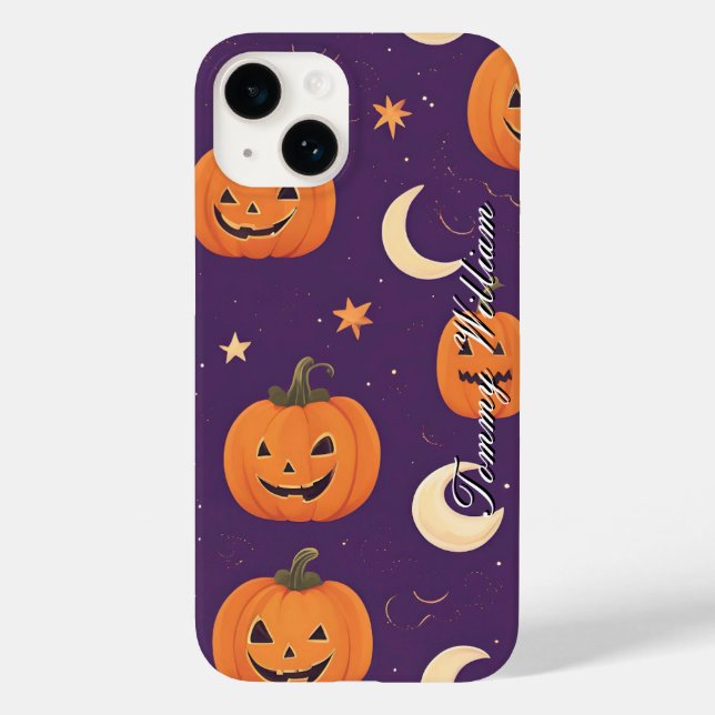 Niedliche lächelnde Kürbis zu Halloween Case-Mate iPhone 14 Hülle (Rückseite)