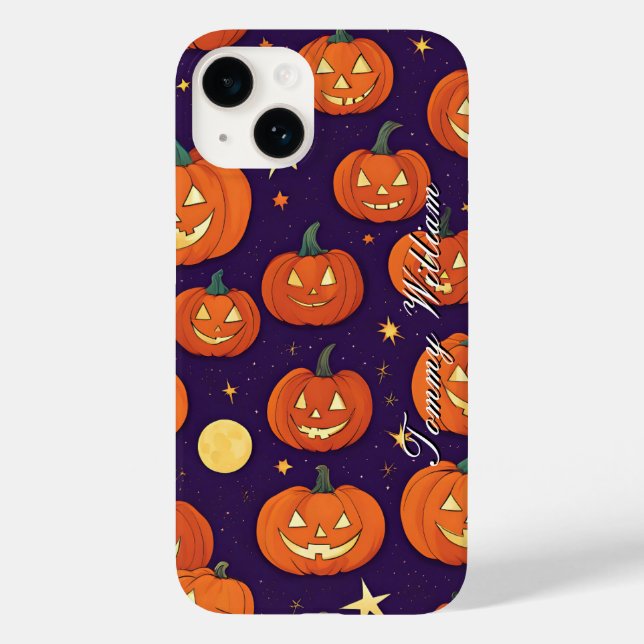 Niedliche lächelnde Kürbis zu Halloween Case-Mate iPhone 14 Hülle (Rückseite)