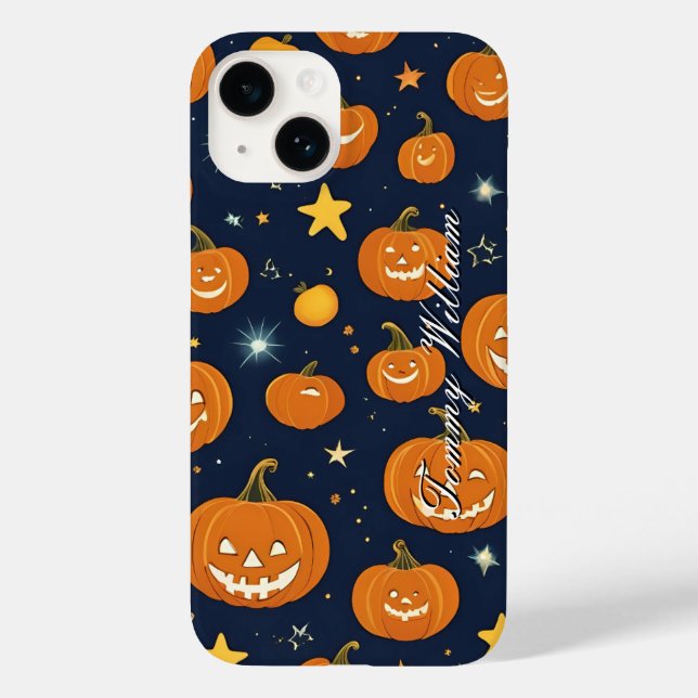 Niedliche lächelnde Kürbis zu Halloween Case-Mate iPhone 14 Hülle (Rückseite)