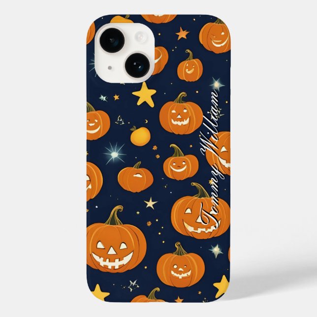 Niedliche lächelnde Kürbis zu Halloween Case-Mate iPhone 14 Hülle (Rückseite)