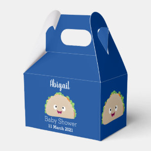Niedliche Lächelnde Taco-Cartoon-Illustration Geschenkschachtel