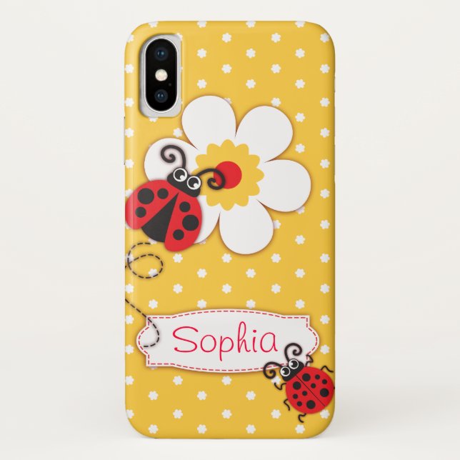 Niedliche Ladybuen-Mädchen Case-Mate iPhone Hülle (Rückseite)