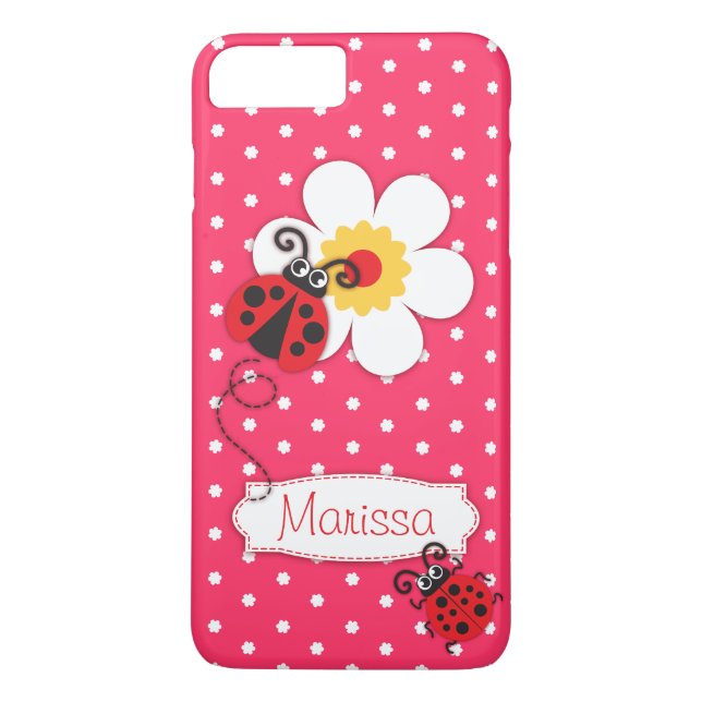 Niedliche Ladybuen-Mädchen nennen rosa Gehäuse Case-Mate iPhone Hülle (Rückseite)