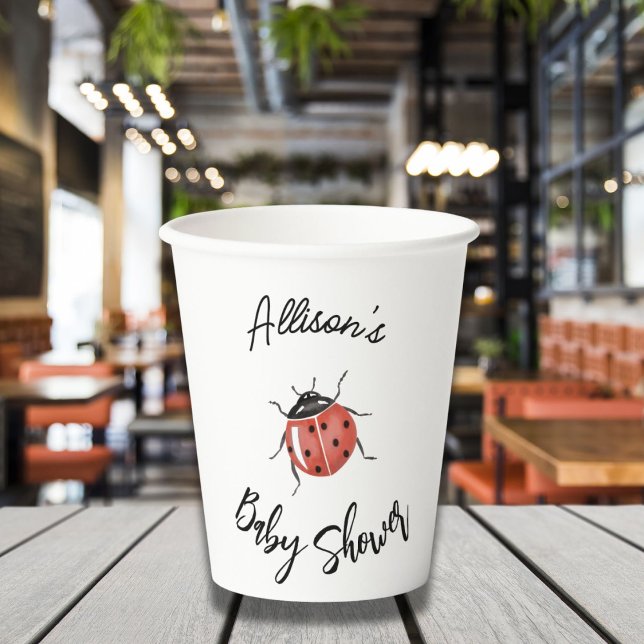 Niedliche Ladybug Babydusche Pappbecher (Von Creator hochgeladen)