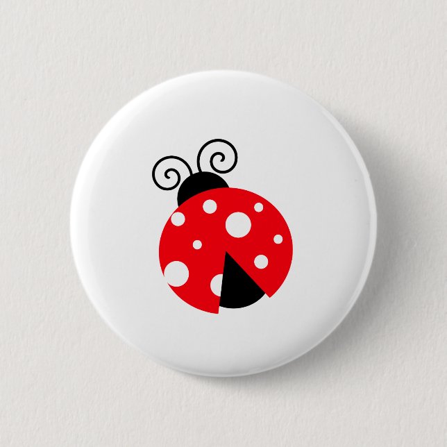 Niedliche Ladybug Button (Vorderseite)