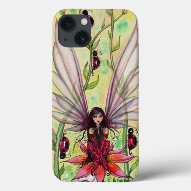 Niedliche Ladybug Fairy Fantasy Illustration Case-Mate iPhone Hülle (Rückseite)