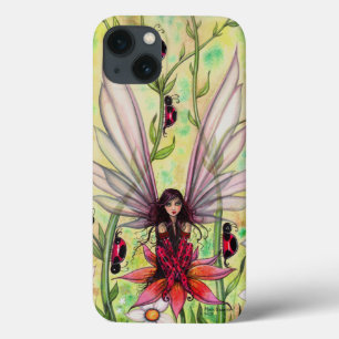 Niedliche Ladybug Fairy Fantasy Illustration iPhone 13 Hülle
