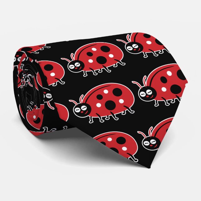 Niedliche Ladybug Krawatte (Gerollt)