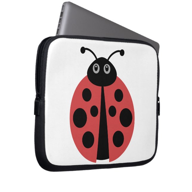Niedliche Ladybug Laptopschutzhülle (Vorne Rechts)