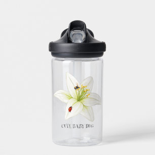 Niedliche Ladybug Lilie Blume Schüler Mädchen Trinkflasche