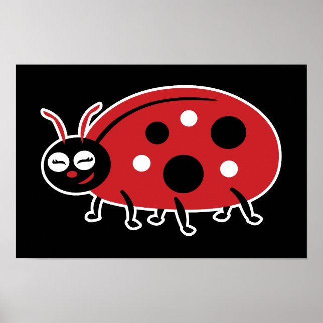 Niedliche Ladybug Poster (Vorne)