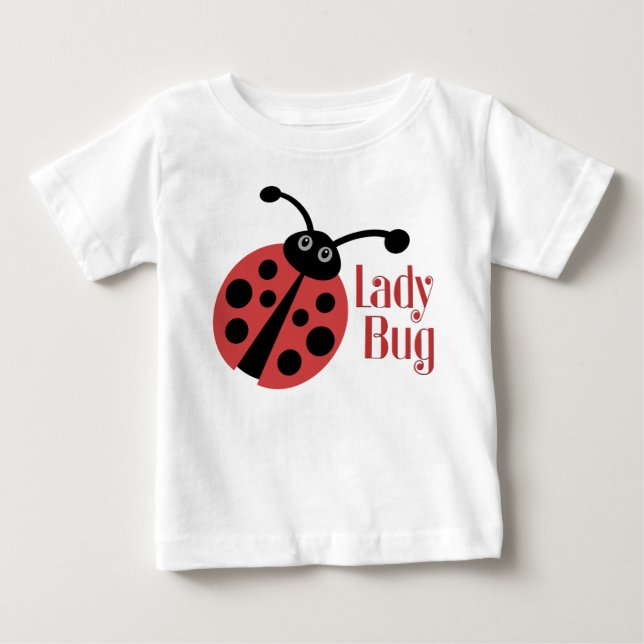 Niedliche Ladybug-Tierwerbung Baby T-shirt (Vorderseite)